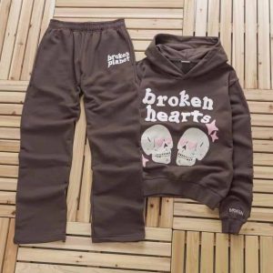Broken Planet Broken Heart Tracksuit Brown