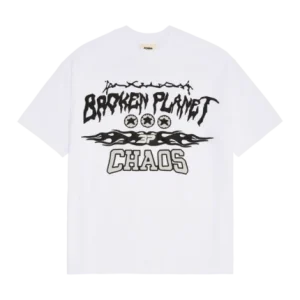 Broken Planet Chaos T-Shirt – white
